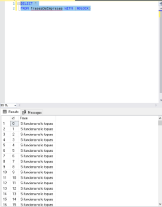 Uso de NOLOCK