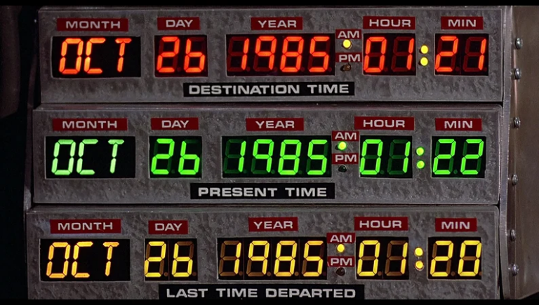 delorean console
